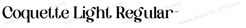 Coquette Light Regular字体转换